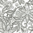thumbnail image 2 of Varacek, Pam 26x26 Black Ornate Wood Framed with Double Matting Museum Art Print Titled - Jungle Flora 1 Less, 2 of 4