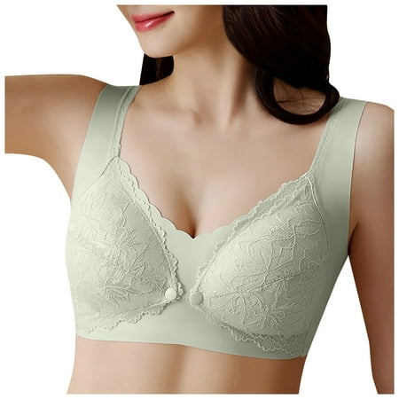 Fsqjgq Nursing Bras for Breastfeeding Full Coverage Posture Back Maternity Underwear Front Closure Wireless Bras Sports Bra Cotton Bralettes XL