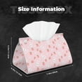 thumbnail image 6 of Lsque Rabbit And Peach Printed Long Tissue Box Cover Holder, Facial Paper Organizer Dispenser,Triangle with Bottom Belt, PVC Leather Decorative Organizer, 6 of 9