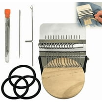 2026 Mini Darning Loom Machine Speedweave Darning Loom, Convenient Small Weaving Loom Kit for Beginner, Quickly Repair Holes, Mending Jeans, DIY Beautiful Weaving Art on Clothes Sock 14 Hooks