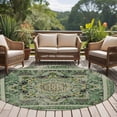 thumbnail image 5 of Teal Boho Round Area Rug 6 FT, Non Slip Bedroom Area Rug, Ehtnic Modern Geometric Abstract Art Washable Soft Circular Carpet Non-Shedding Floor Mat for Kitchen Dining Room Home Office Kids Room, 5 of 9
