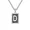 Letter D, variant on Men's Stainless Steel Dainty Silver Square Cross Initials A-Z Alphabet Necklace Classic Trendy Sweater Chain Pendant Hip Hop Jewelry Gift Letter K