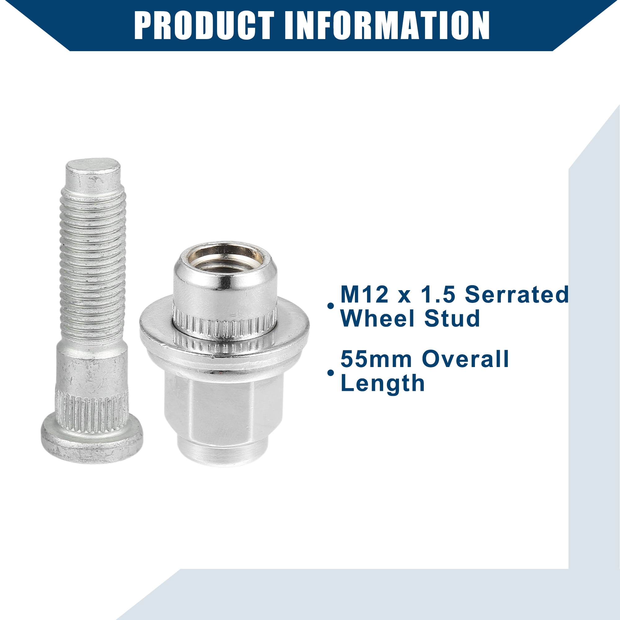 Unique Bargains M12x1.5 Wheel Stud Bolts for Jaguar F/S/X-Type XE XFR XJ XR XJ8
