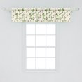 thumbnail image 2 of Ambesonne Floral Window Valance, Pastel Simple Rose Flowers, 54" X 12", Fern Green Ivory, 2 of 3