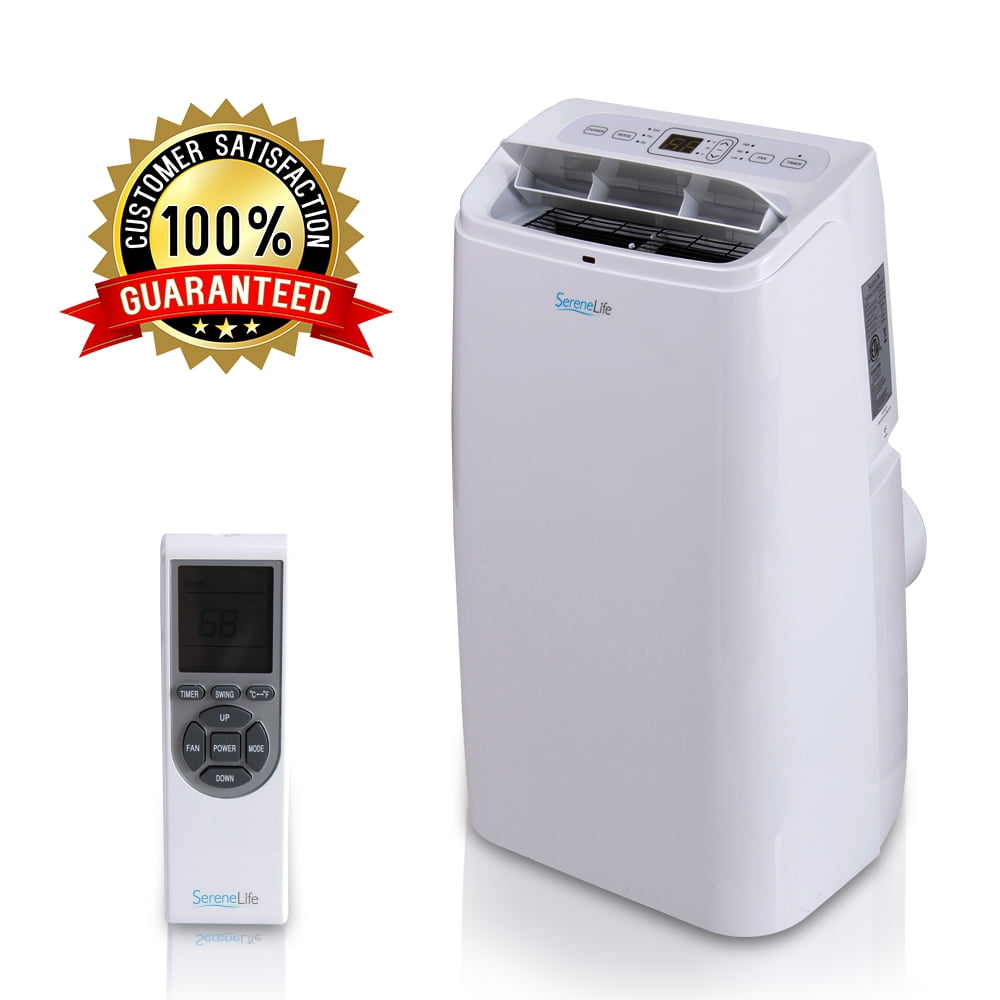 Photo 1 of Portable Electric Air Conditioner Unit  1150W 12000 BTU Power Plug In AC Indoor Room Conditioning System w Cooler Dehumidifier Fan Exhaust Hose Window Seal Wheels Remote  SereneLife