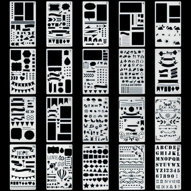 Ausyst Office Supplies 2023 Plastic Planner Stencils Journal Notebook Diary Scrapbook DIY Drawing Template on Clearance