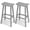 Gray, variant on Outdoor Bar Stools Set of 2, 24 Inch Counter Height HDPE Patio Stools, 500 lbs Heavy Duty Saddle Seat Bar Chairs for Kitchen Island, Balcony & Backyard (Aruba)