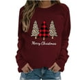 thumbnail image 2 of PNTUTB Fashionable Women's Christmas-Themed Print Casual Long Sleeve Crew Neck Cute Pullover Sweatshirt, 2 of 6