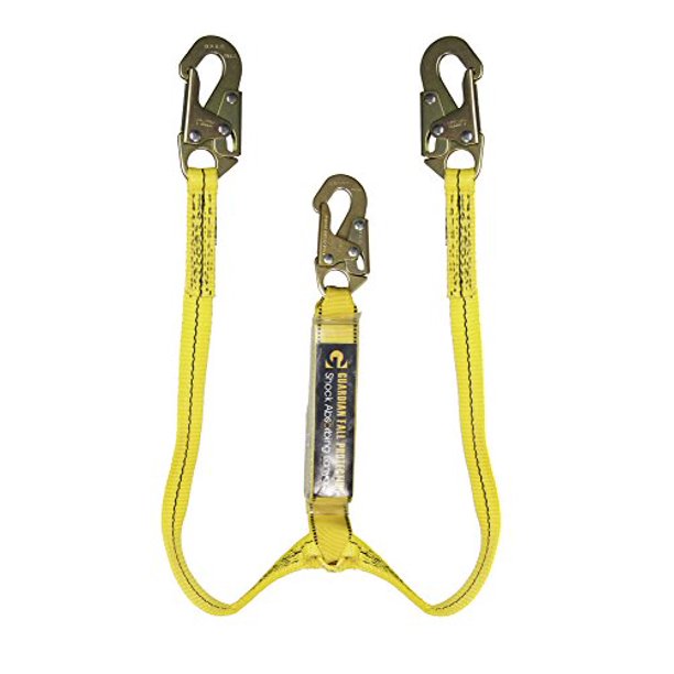Guardian Fall Protection 01218 4Foot Double Leg Shock Absorbing