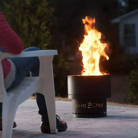 Flame Genie - Inferno Wood Pellet Fire Pit - Black