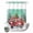 Red Green, variant on No Hook Shower Curtain, Christmas Teal Green Shower Curtains for Bathroom with See Through Top Window, Winter Xmas Tree Red Truck Snowflakes Waterproof & Washable Bath Curtain Stand Up Stall 36"x72"