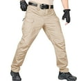 thumbnail image 1 of Pantalones de trabajo holgados de talla grande con tres bolsillos para hombre - Sarga no elástica, corte recto con múltiples bolsillos, estilo informal - Tallas M-XXXXL para el día a día/el trabajo, 1 of 6