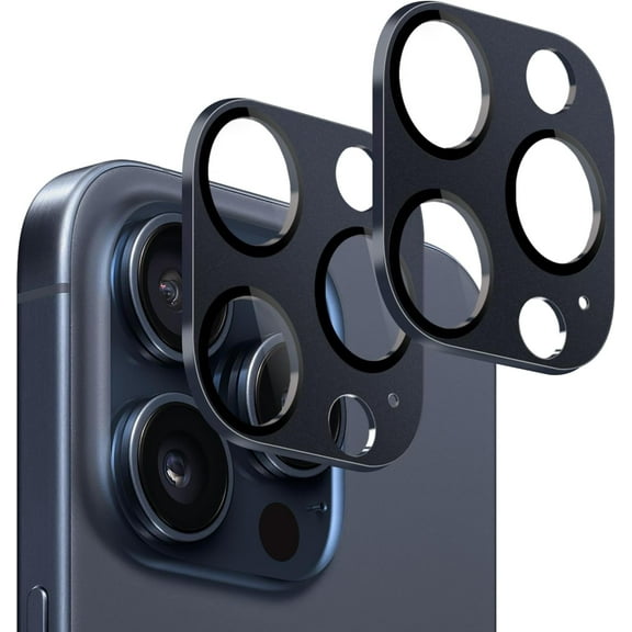 SaharaCase ZeroDamage FlexiGlass HD Camera Lens Protector [2-Pack] for Apple iPhone 15 Pro/15 Pro Max (2023) Anti-Scratch & Anti-Fingerprint Easy Installation (Blue)