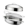 thumbnail image 1 of GUOOL Steaming Pot Baking Tray 16in with Cover Kitchen Pot Cookware Easy Carrying A, 1 of 9