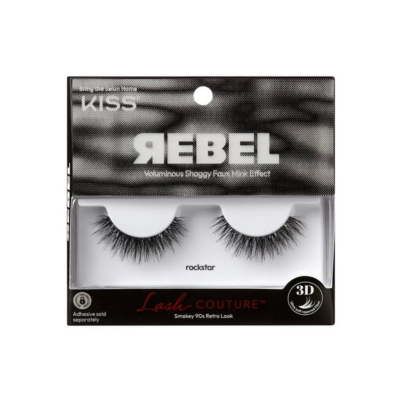 KISS Lash Couture Rebel, False Eyelashes, Rockstar, 12 mm, 1 Pair