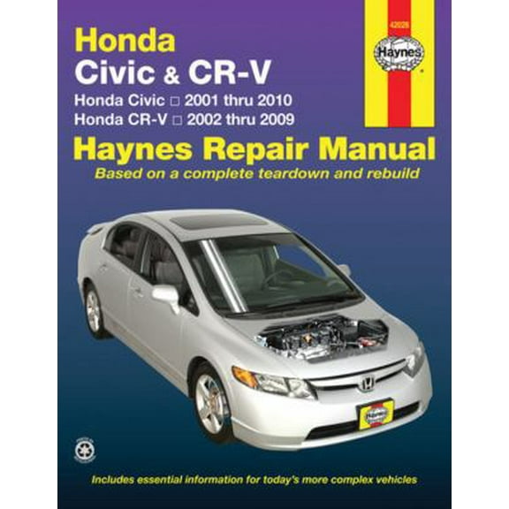 Pre-Owned Honda Civic 2001-2010 & CRV 2002-2009 (Haynes Repair Manual) (Paperback) 1563928493 9781563928499