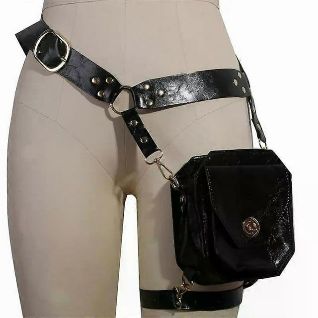 Satchel Straddle Bag Retro Style Pu Small Square Bag Women s Pack Motorcycle Wind Side Pack Medieval Knight Personality Props