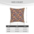 thumbnail image 4 of Susaid Skull daisy colorful Print Velvet Throw Pillow Covers Home Art Deco Pillowcase Square Pillow Case Cushion Cover for Bed Sofa Living Room Car Indoor and Outdoor-18"x18", 4 of 8