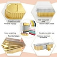 thumbnail image 3 of STONCEL Mini Loaf Pans With Lids and Spoons, 6.8oz Aluminum Foil Baking Pans, Rectangle Cupcake Baking Cups Muffin Tins, Small Cake Pans for Bread, Brownie, Cheesecake (50 Pack, 5 Colors), 3 of 7