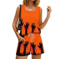 thumbnail image 5 of Women's Pajama Sets Halloween Print Sleeveless 2 Piece Set Tank Top and Shorts for Parties and Everyday Casual Outfits 06 3Xl, 5 of 6