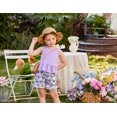 thumbnail image 4 of Arshiner Toddler Girls Summer Outfit Sleeveless Ruffle Top and Elastic Shorts Set Kids Short Set, 4 of 6