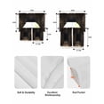 thumbnail image 5 of 3D Optical Illusion Swag Kitchen Curtains Sets for Windows 24 Inch Length, Visual Trap Looks Like Holes Brown Short Window Curtain Panels Swags Valances and Tiers 3 Piece Set for Cafe/Dining Room, 5 of 5