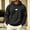 Black, variant on Men's Oversized Drop-Shoulder Hooded Pullover, Mini Cloud Chest Graphic, Soft Brushed Fleece for Neighborhood Meets Blue XXL