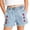 Pink, variant on Coerni Girl's Jean Shorts Cute Trendy Fashion Ripped Denim Shorts High Waist Straight Leg Girlfriend Clothes Heart Embroidery Jorts