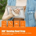 thumbnail image 3 of Shockproof Case for Apple iPad mini 6/7, iPad mini 6th 7th Gen Cover, 360 Rotating Stand Translucent Back Cover Shockproof Adjustable Shoulder Strap Kids Friendly with Pencil Holder, Khaki, 3 of 12