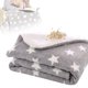 thumbnail image 3 of Manta para bebé Manta polar para niños Manta suave y acogedora para recién nacidos Manta para cama para niño y niña Diseño gris, 3 of 6