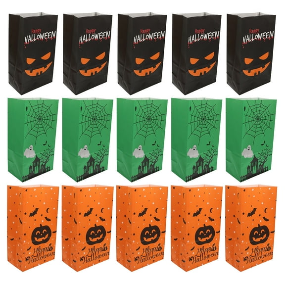 Weis 30Pcs Halloween Themed Candy Bags Portable Party Favors Paper Bag Storage Pouch