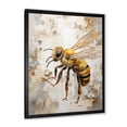 thumbnail image 5 of Designart "Minimalist Buzzing Bee Art III" Animals Bee Picture Framed Canvas Wall Art, 5 of 5