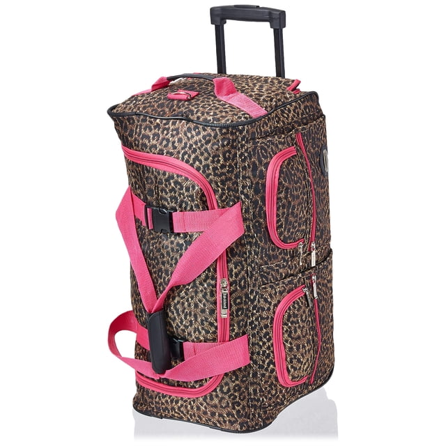 Bolsa de viaje con ruedas Rockland PINKLEOPARD 22