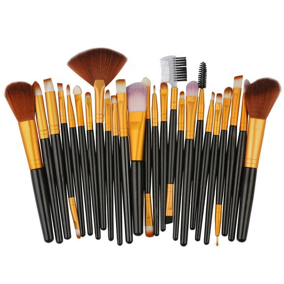 Set of 25 PCS Makeup Brush Kit for Foundation Liquid Cream Blending Powder Eyeshadow Blush Cosmetics Concealer Brushes with Soft & Dense Bristles