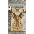 thumbnail image 3 of Ambesonne Vintage Quilted Bedspread Set 2 Pcs, Dots Bunny Geometric, Twin Size, Pale Brown, 3 of 3