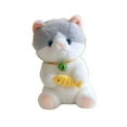 thumbnail image 4 of Cojín de de peluche de 10 pulgadas, decoración de habitación, juguete para dormir, muñeco de Animal, almohada de tiro de dibujos animados para gris Hugo Animales de peluche de gato, 4 of 10