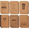 24 Pack Motivational Notebooks Bulk, Lined Inspirational Journals for Coworkers, Office Employee Gifts, Kraft Paper Material, Office Supplies (80 Lined Pages, 4 x 5.75 In)