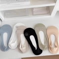 thumbnail image 4 of Women's No Show Socks Nude Invisible Liners Ultra Thin Breathable Low Cut Socks with Lace Trim for Flats Heels Loafers Ballet Shoes, 4 of 5