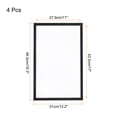 thumbnail image 2 of Uxcell 4Pcs Soporte de señal magnético autoadhesivo para pared, marco de exhibición de 11"x17" para montaje en pared en casa, negro, 2 of 7