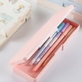 thumbnail image 6 of OAVQHLG3B Solid Color Pencil Case PP Frosted Stationery Box Multi-functional Storage Pencil Box Desktop Finishing Box Learning Stationery Gift, 6 of 6