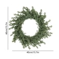 thumbnail image 3 of Bcylexb Green Cedar Wreath for Front Door, 15.7" Artificial Pine Christmas Wreath All Season Hanging Decor for Window Wall Home Indoor, 3 of 8