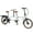 White, variant on Zukka Tandem Bike 20 inches 4-Fold 2-Seater Shimano 7 speed Folding Tandem Dual Disc Brake for Adult Beach Cruiser White