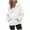 *White, variant on ClodeEU Womens Zip Up Hoodie Sweatshirts With Pockets,Heavyweight Fall Fashion Oversized Acid Wash Jackets White,Womens Plus XL