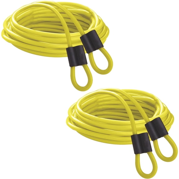 Champion Sports Double Dutch Licorice Speed Jump Ropes (Set of 2) - Yellow, 12ft