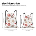 thumbnail image 4 of Drawstring Backpack - Conch Shells Print No.903 Splash Proof Small Drawstring Gym Bag for Women Men, Cinch Sports String Bag Backpack for Travel Swimming Beach, 4 of 8