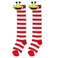 thumbnail image 1 of Faithtur Halloween Knee High Socks Cosplay Striped Stockings for Halloween Girls Bee Costume, 1 of 1