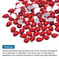 thumbnail image 4 of Uxcell 200Pcs Gemas de Acrílico de Fondo Plano en Forma de Gota 0.4" x 0.6" Rhinestones Artificiales para Manualidades DIY Color Rojo Profundo, 4 of 7