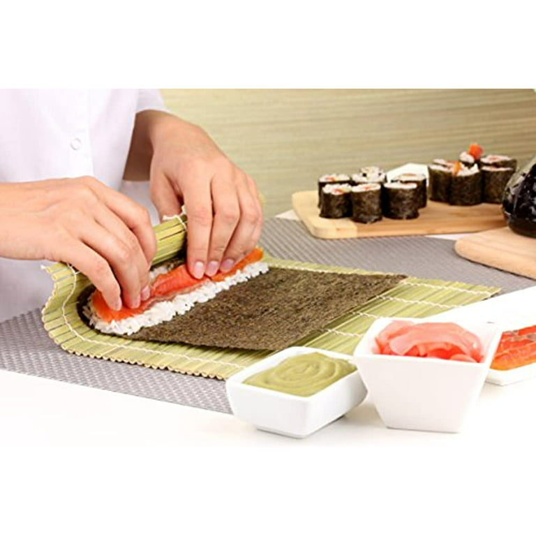 Plain PVC Kitchen Sushi Mat Bamboo Sushi Rolling Mat Sushi Making Kit, Mat  Size: 2x3 Feet