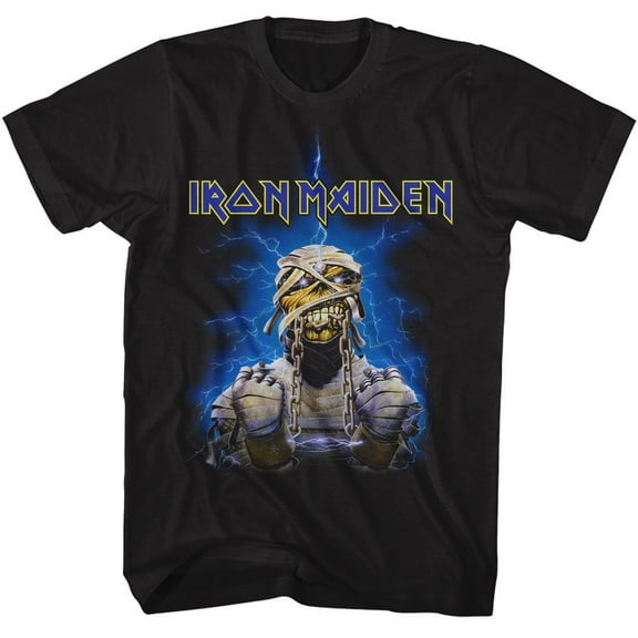 Iron Maiden Powerslave Eddie Mummy Men's T Shirt - L, Black