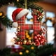 thumbnail image 4 of Adornos Navideños con Monograma Acrílico de 26 Letras y Gorro de Papá Noel | Adornos Colgantes 2D para Árbol de Navidad | Decoración Navideña para El Hogar | Adornos Navideños Multiusos para Chimenea, 4 of 5